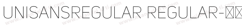 UniSansRegular Regular字体转换